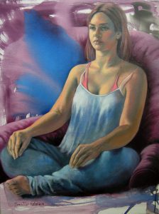 Girl in Armchair, Meditating